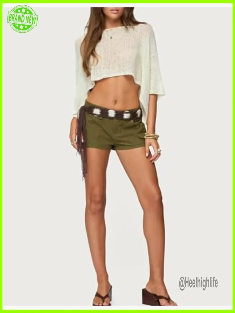 Sheer Knit Crochet Crop Top Oversized Beach Cover Up Lightweight Shrug